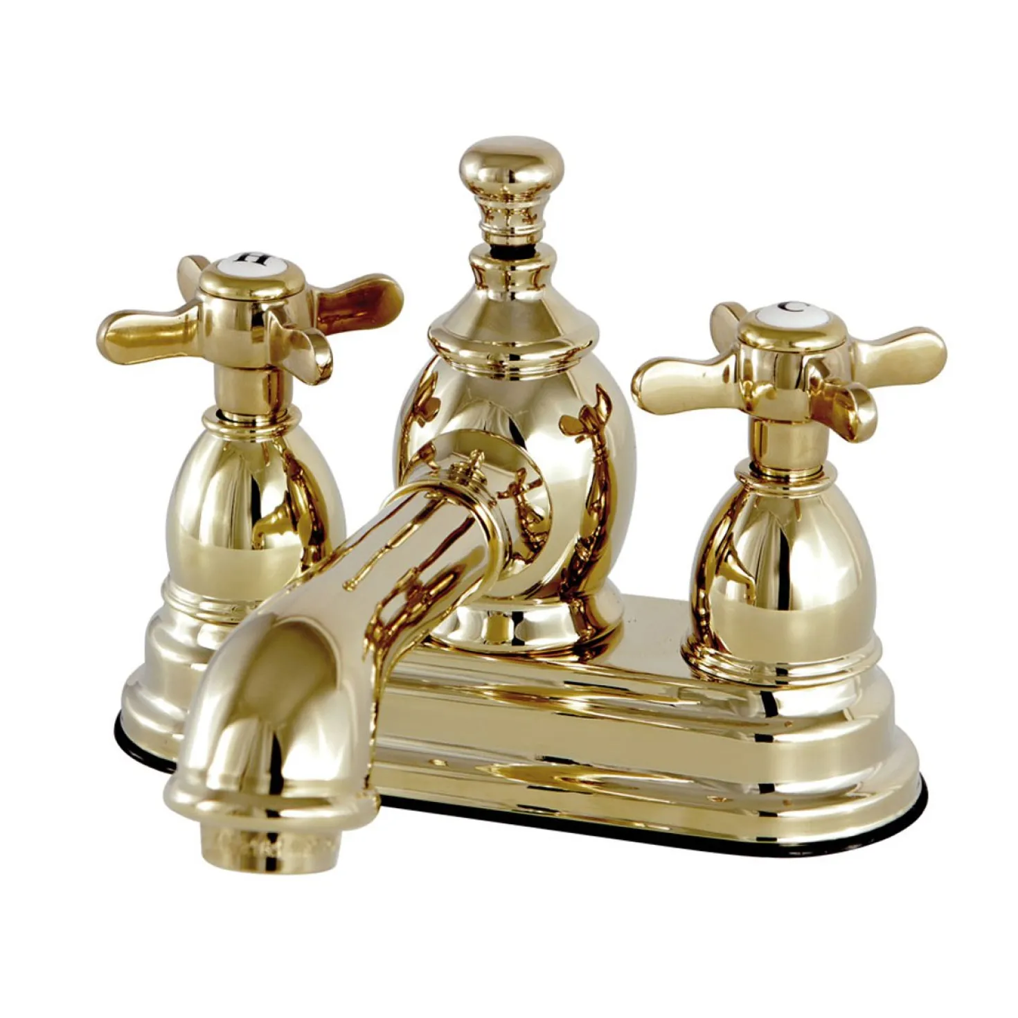Kingston Brass Essex Deck Mount 4" Centerset Lavatory Faucet with Brass Pop-up