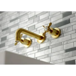 Kingston Brass Essex 2-Handle 8-Inch Wall Mount Bathroom Faucet