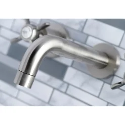 Kingston Brass Essex 2-Handle 8-Inch Wall Mount Bathroom Faucet