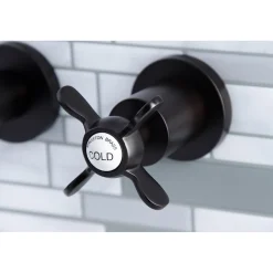 Kingston Brass Essex 2-Handle 8-Inch Wall Mount Bathroom Faucet