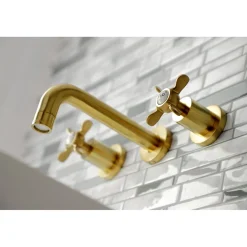 Kingston Brass Essex 2-Handle 8-Inch Wall Mount Bathroom Faucet
