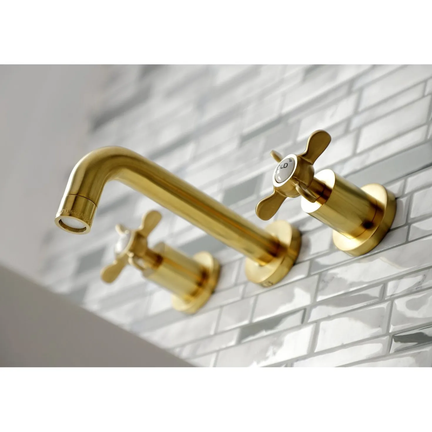 Kingston Brass Essex 2-Handle 8-Inch Wall Mount Bathroom Faucet