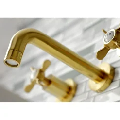 Kingston Brass Essex 2-Handle 8-Inch Wall Mount Bathroom Faucet