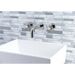 Kingston Brass Essex 2-Handle 8-Inch Wall Mount Bathroom Faucet