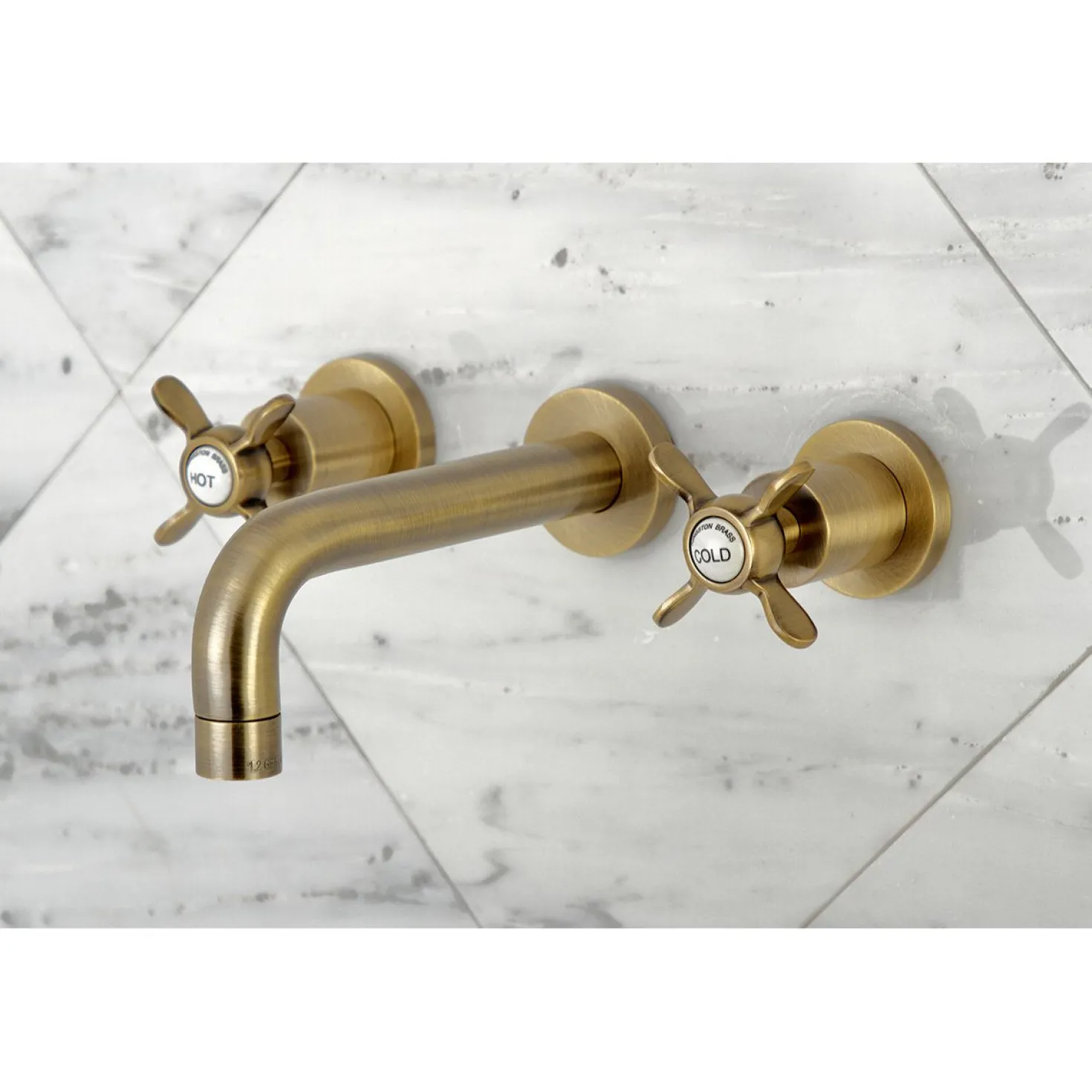 Kingston Brass Essex 2-Handle 8-Inch Wall Mount Bathroom Faucet