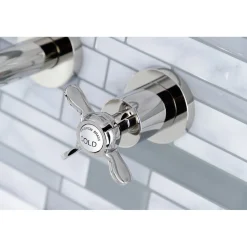 Kingston Brass Essex 2-Handle 8-Inch Wall Mount Bathroom Faucet