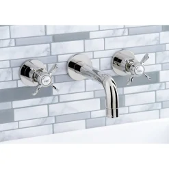 Kingston Brass Essex 2-Handle 8-Inch Wall Mount Bathroom Faucet