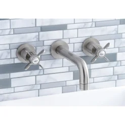 Kingston Brass Essex 2-Handle 8-Inch Wall Mount Bathroom Faucet
