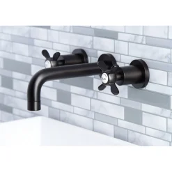 Kingston Brass Essex 2-Handle 8-Inch Wall Mount Bathroom Faucet