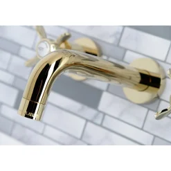 Kingston Brass Essex 2-Handle 8-Inch Wall Mount Bathroom Faucet