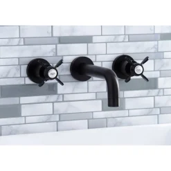 Kingston Brass Essex 2-Handle 8-Inch Wall Mount Bathroom Faucet
