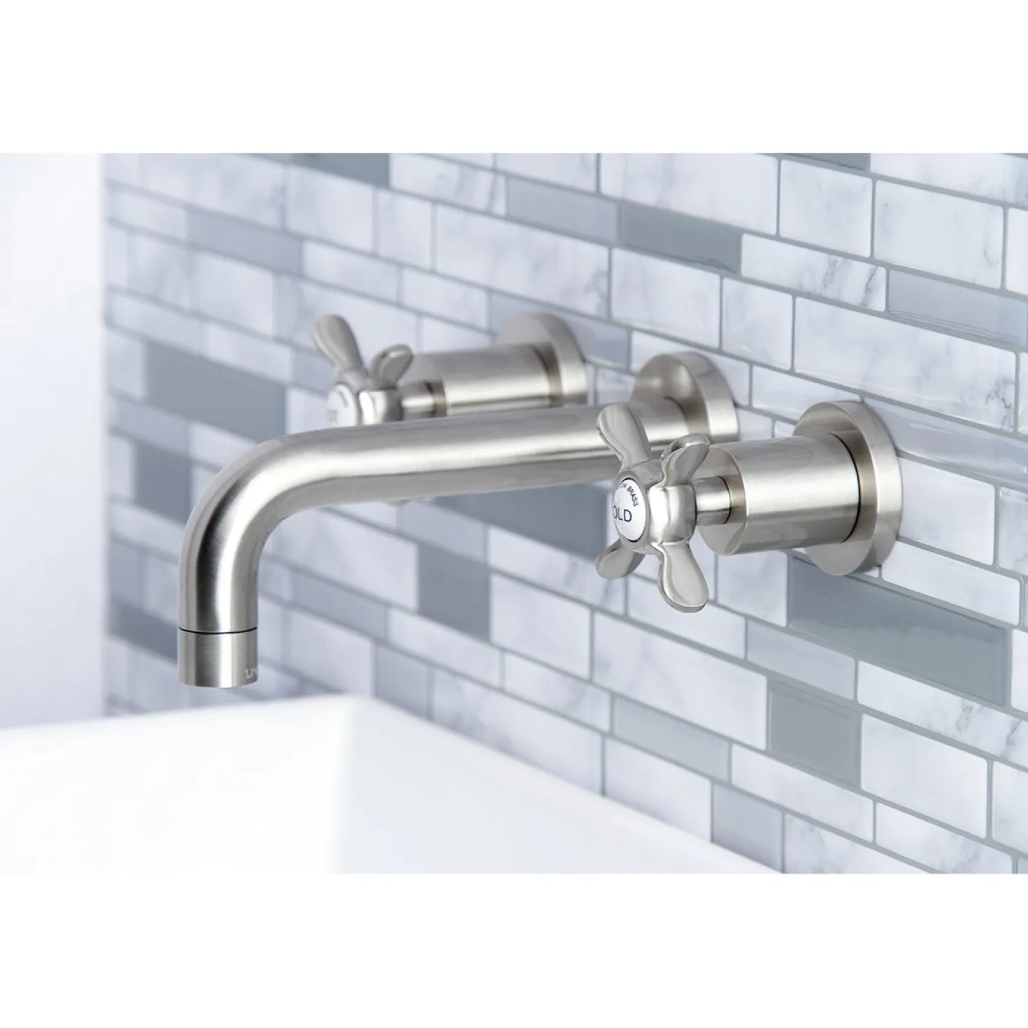 Kingston Brass Essex 2-Handle 8-Inch Wall Mount Bathroom Faucet