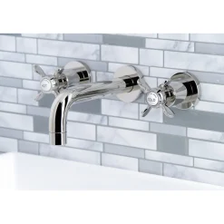 Kingston Brass Essex 2-Handle 8-Inch Wall Mount Bathroom Faucet