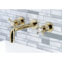 Kingston Brass Essex 2-Handle 8-Inch Wall Mount Bathroom Faucet
