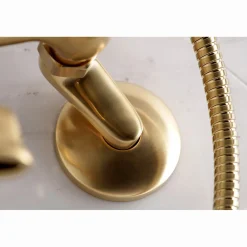 Kingston Brass Essex 2-Handle Wall Mount Clawfoot Tub Faucet with Hand Shower