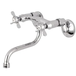 Kingston Brass Essex 2-Hole Adjustable Center Wall Mount Bathroom Faucet
