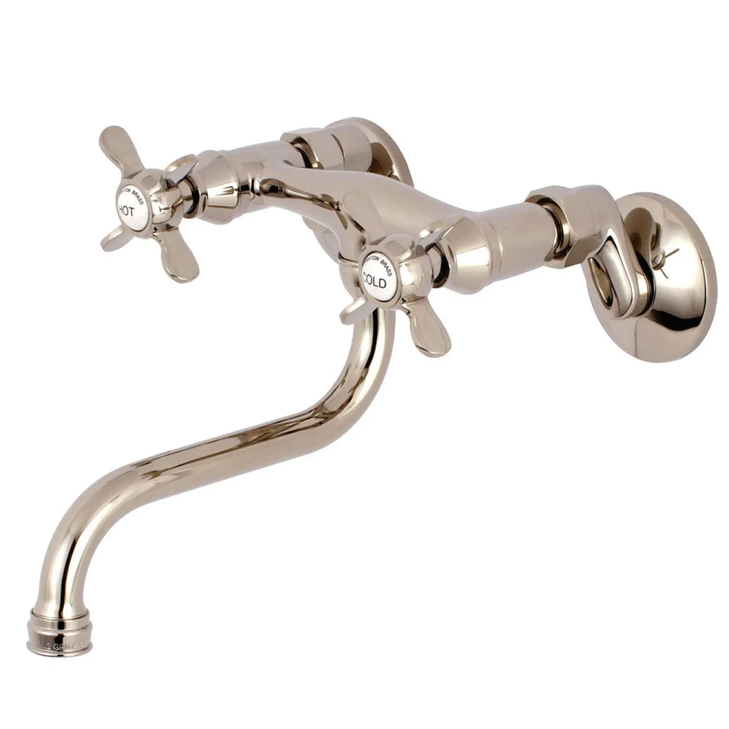 Kingston Brass Essex 2-Hole Adjustable Center Wall Mount Bathroom Faucet