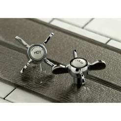 Kingston Brass Essex 6-Inch Adjustable Center Wall Mount Kitchen Faucet