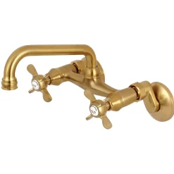 Kingston Brass Essex 6-Inch Adjustable Center Wall Mount Kitchen Faucet
