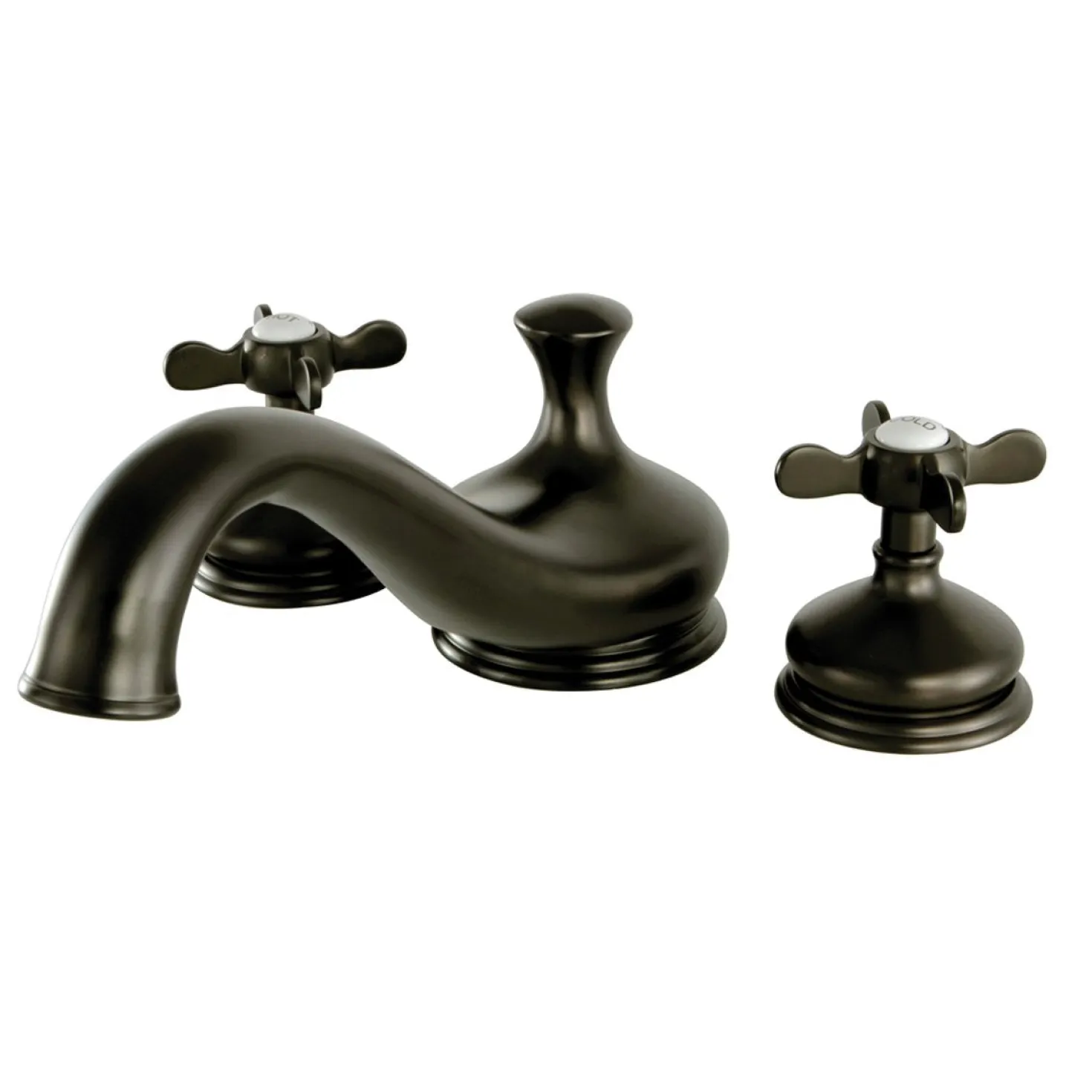 Kingston Brass Essex Roman Tub Filler with Cross Handle