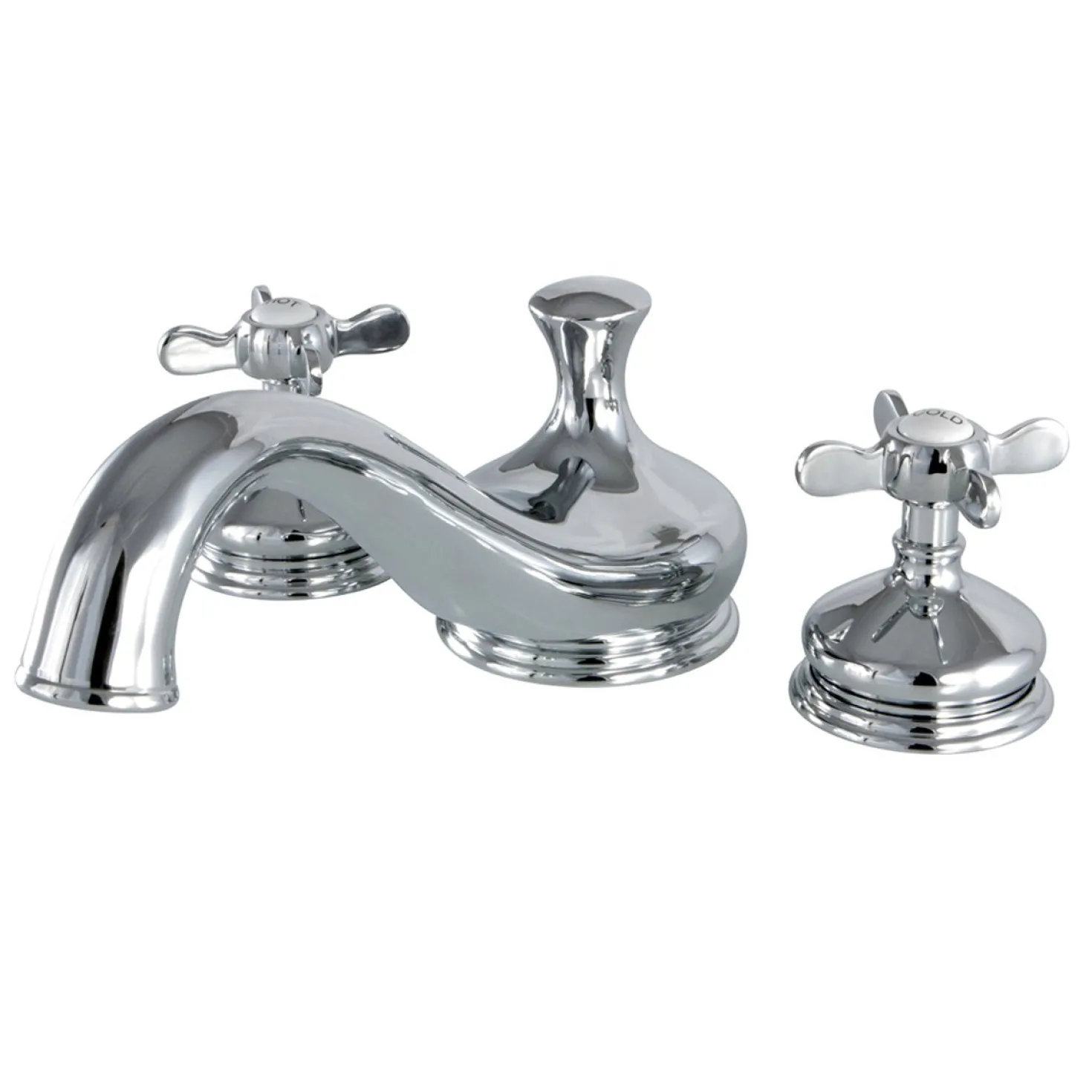 Kingston Brass Essex Roman Tub Filler with Cross Handle