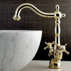 Kingston Brass Essex Vessel Sink Faucet with Deck Plate
