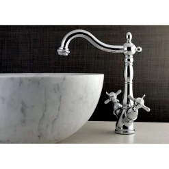 Kingston Brass Essex Vessel Sink Faucet with Deck Plate