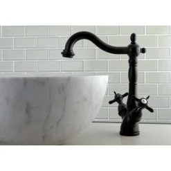 Kingston Brass Essex Vessel Sink Faucet with Deck Plate