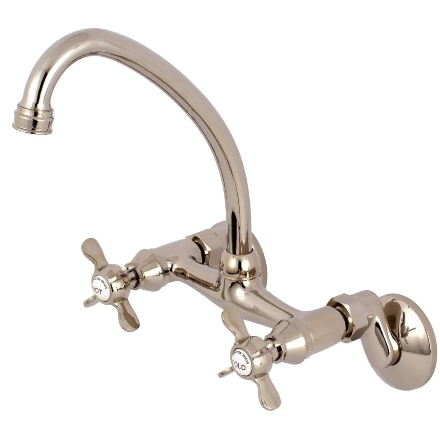Kingston Brass Essex Wall Mount 6-Inch Adjustable Center Kitchen Faucet