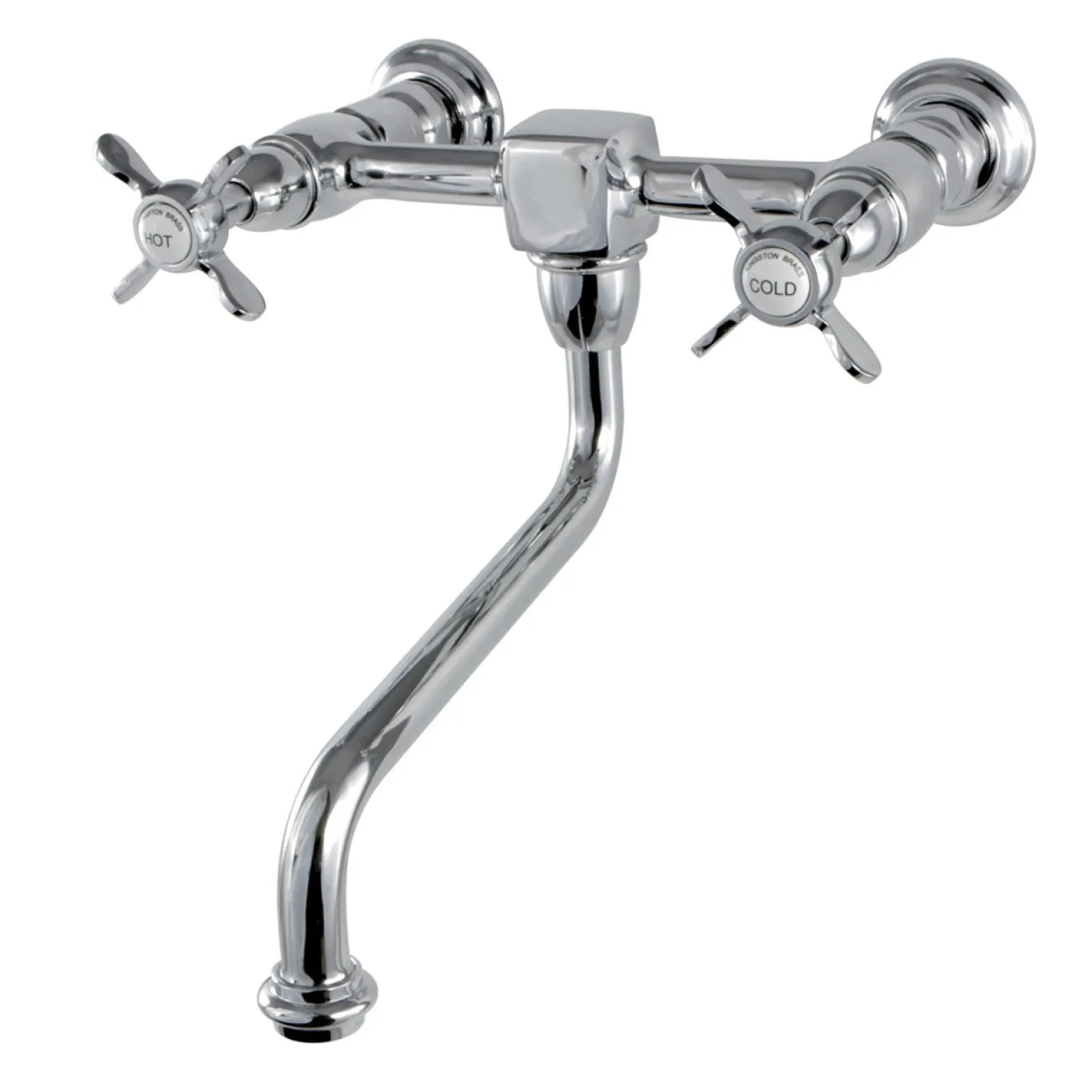 Kingston Brass Essex Wall Mount 8" Center Vessel Sink Faucet