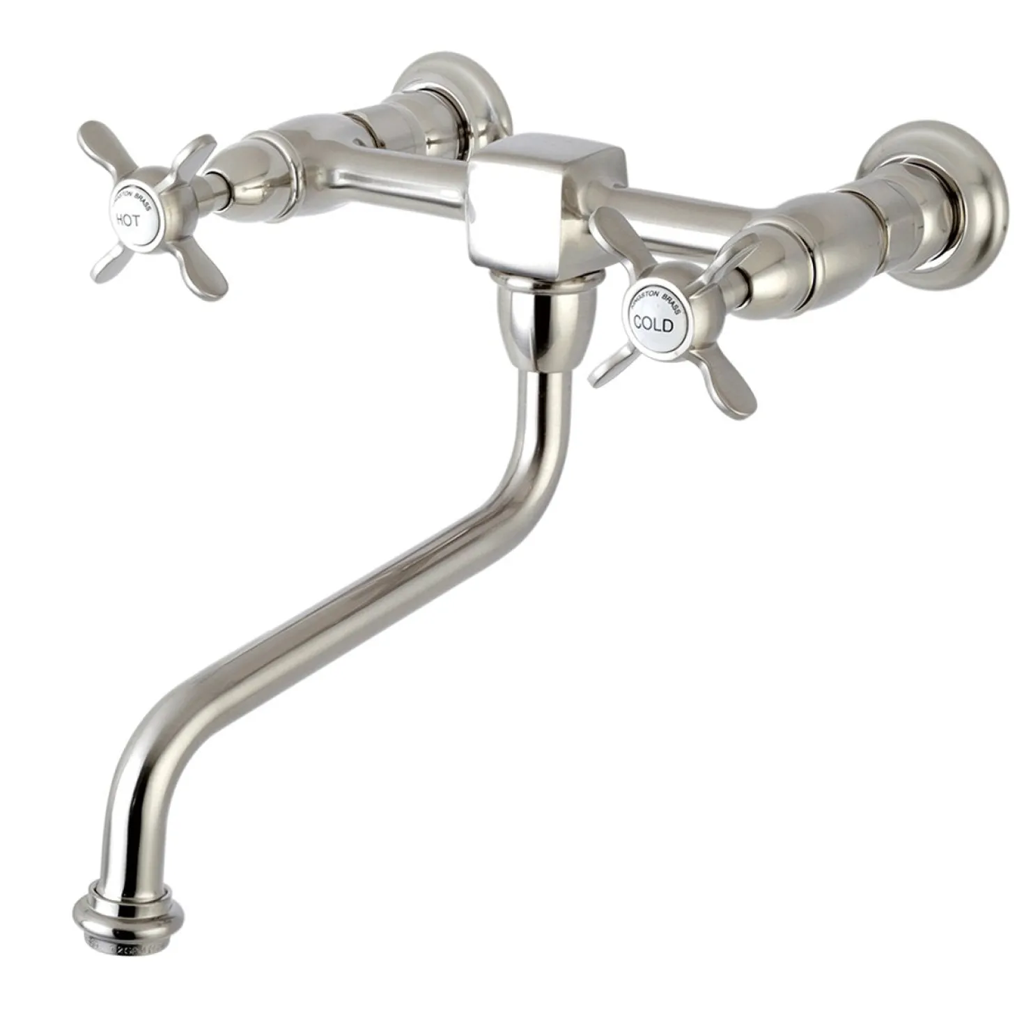 Kingston Brass Essex Wall Mount 8" Center Vessel Sink Faucet