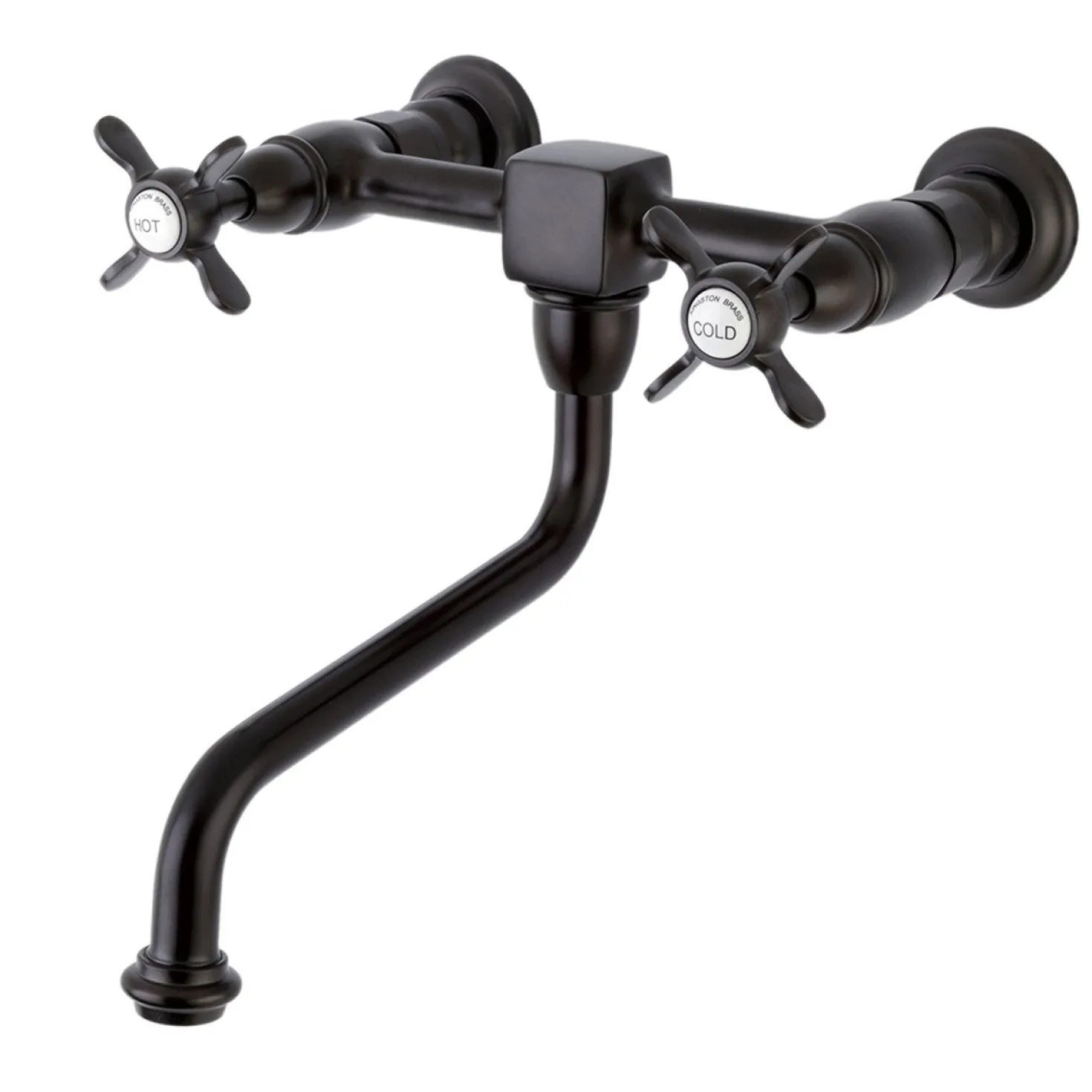 Kingston Brass Essex Wall Mount 8" Center Vessel Sink Faucet