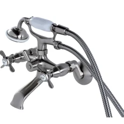 Kingston Brass Essex Wall Mount Clawfoot Tub Filler with Hand Shower