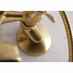 Kingston Brass Essex Wall Mount Clawfoot Tub Filler with Hand Shower