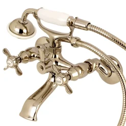 Kingston Brass Essex Wall Mount Clawfoot Tub Filler with Hand Shower