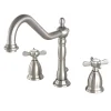 Kingston Brass Essex Widespread Lavatory Faucet with Brass Pop-up and Cross Handles