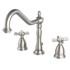 Kingston Brass Essex Widespread Lavatory Faucet with Brass Pop-up and Cross Handles