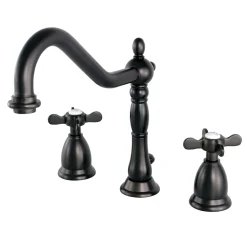 Kingston Brass Essex Widespread Lavatory Faucet with Brass Pop-up and Cross Handles