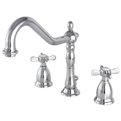 Kingston Brass Essex Widespread Lavatory Faucet with Brass Pop-up and Cross Handles