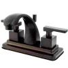 Kingston Brass Executive Two Handle 4" Centerset Lavatory Faucet with Brass Pop-up