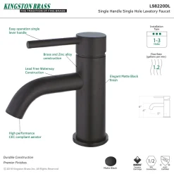 Kingston Brass Fauceture Concord Single-Handle Monoblock Bathroom Faucet