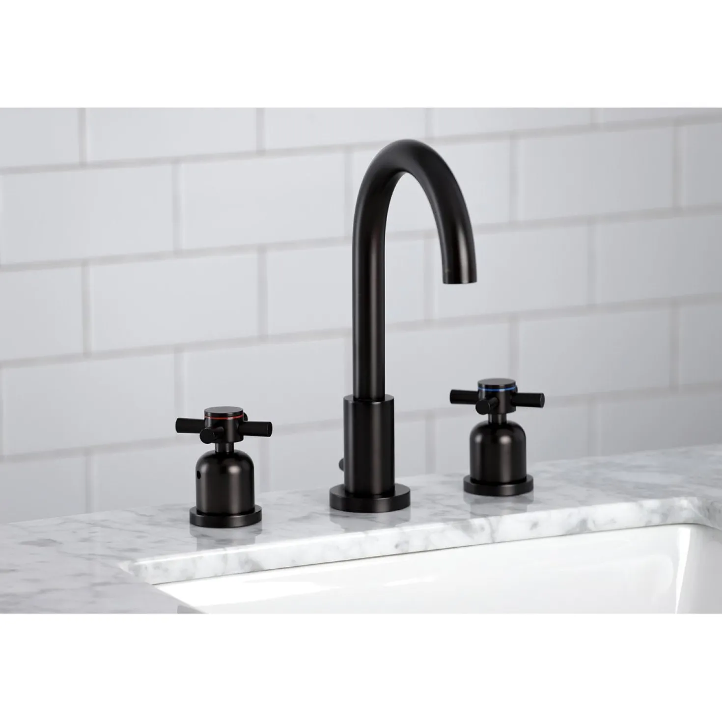 Kingston Brass Fauceture Concord Widespread Cross-Handle Bathroom Faucet