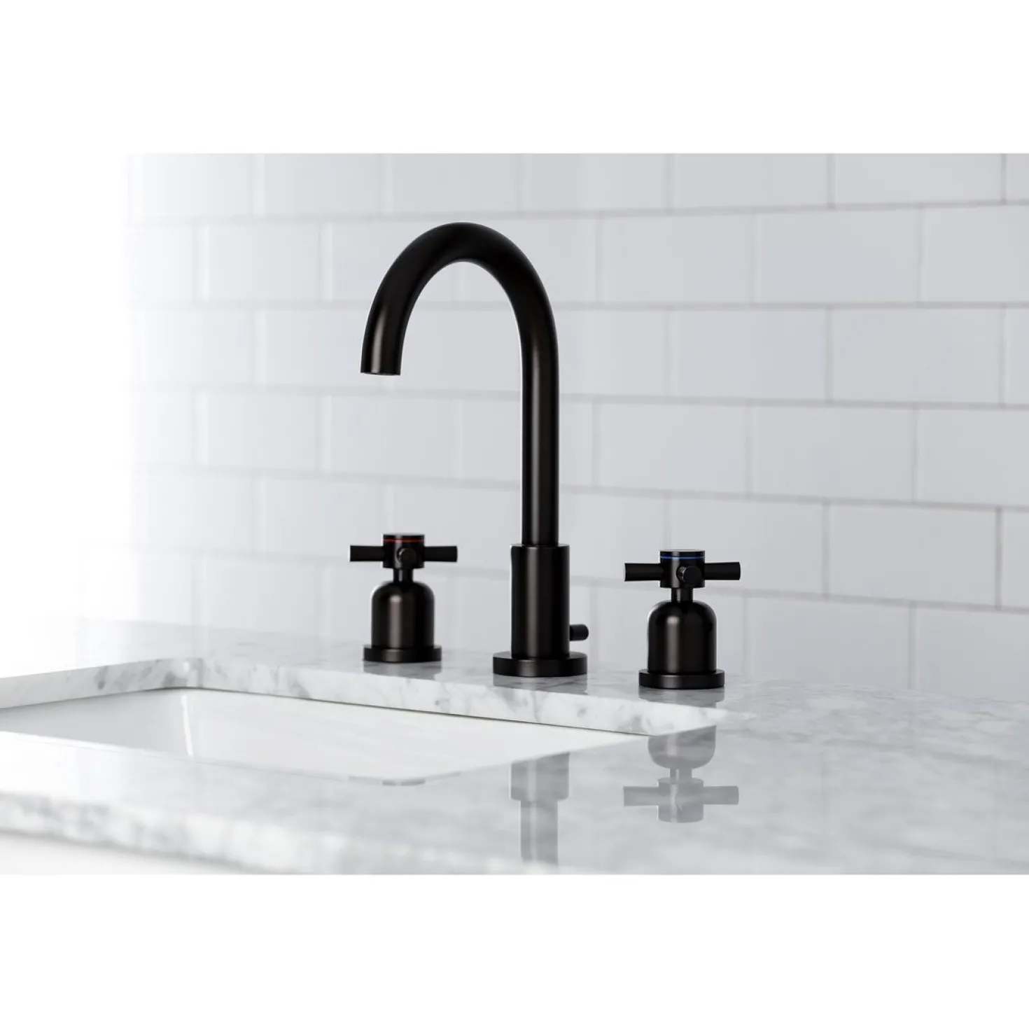 Kingston Brass Fauceture Concord Widespread Cross-Handle Bathroom Faucet