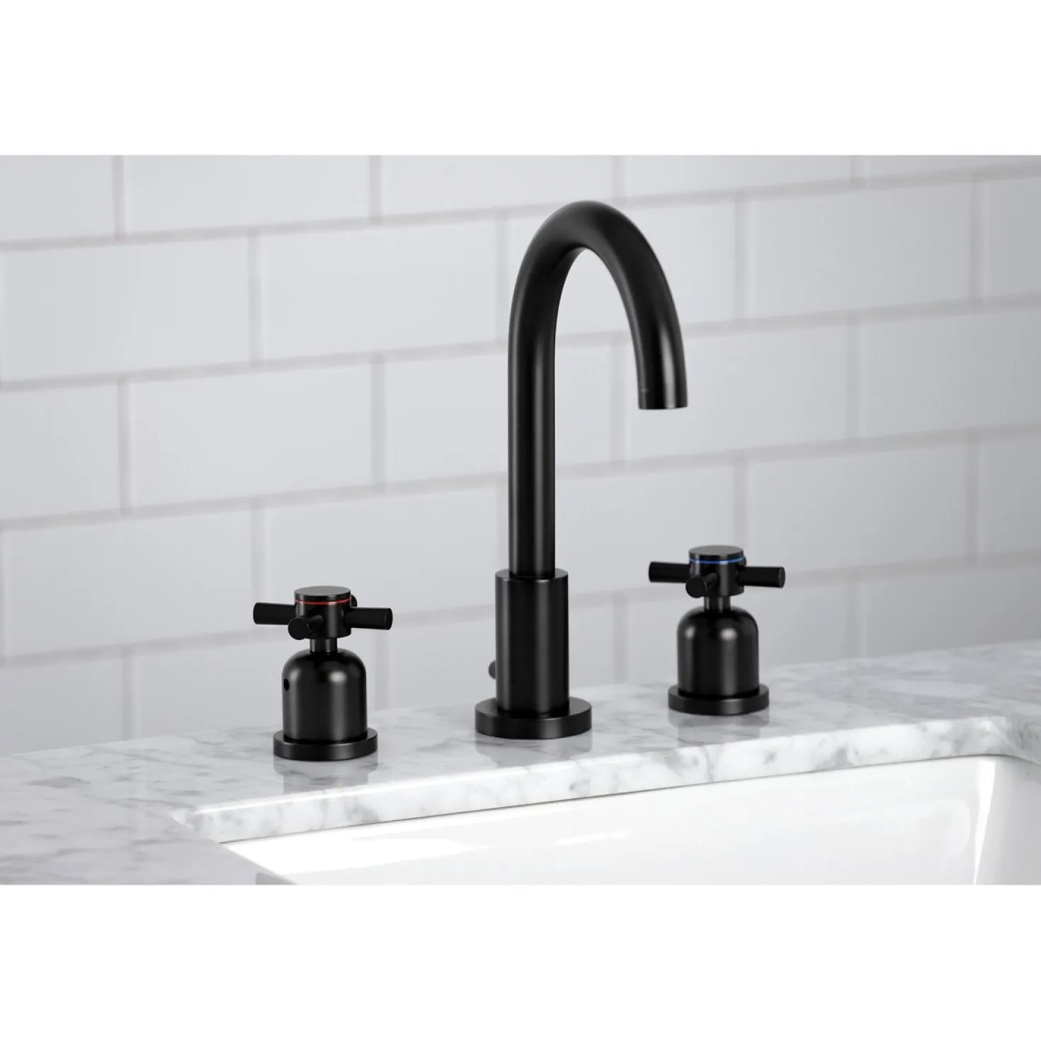 Kingston Brass Fauceture Concord Widespread Cross-Handle Bathroom Faucet