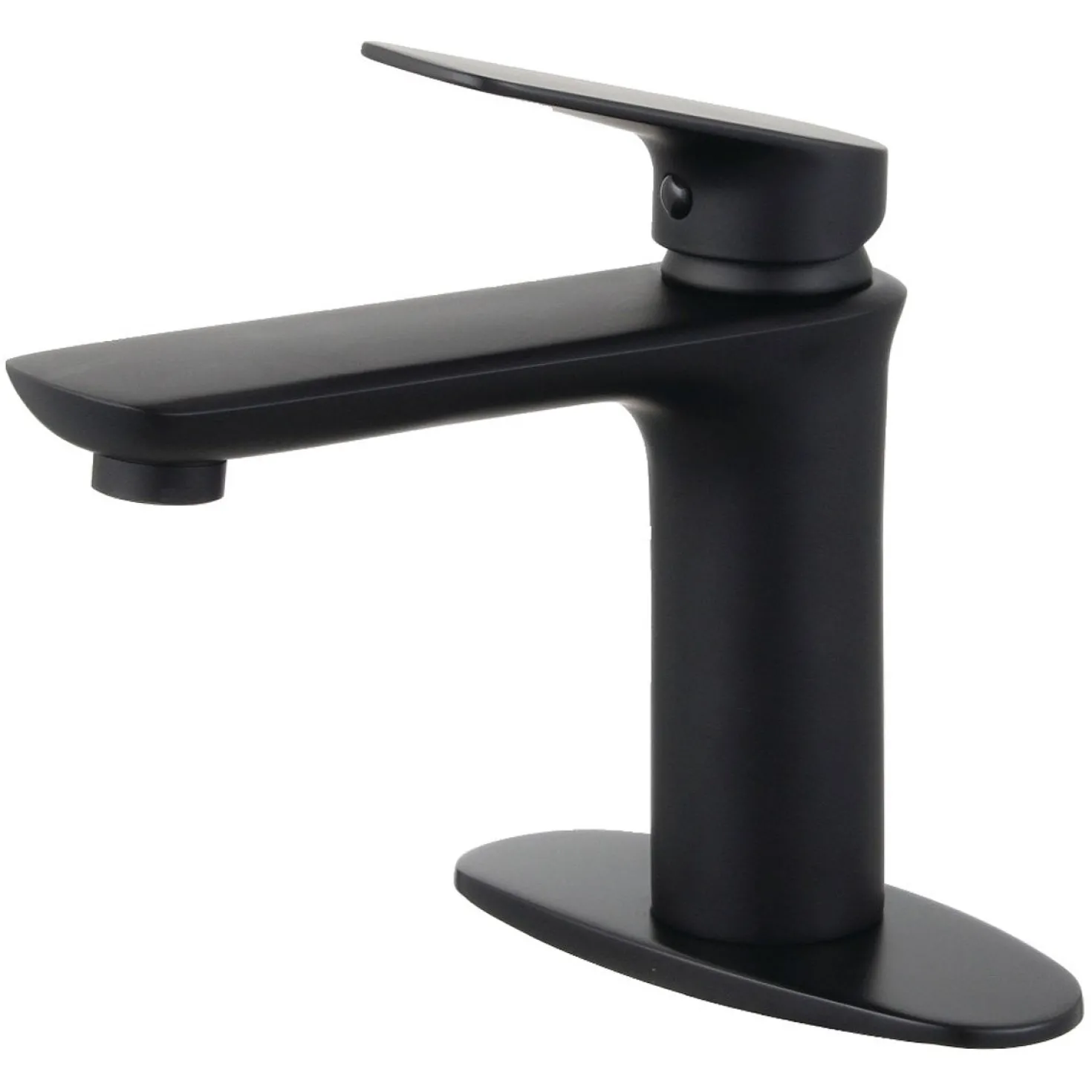 Kingston Brass Fauceture Frankfurt Single-Handle Bathroom Faucet with Deck Plate and Drain