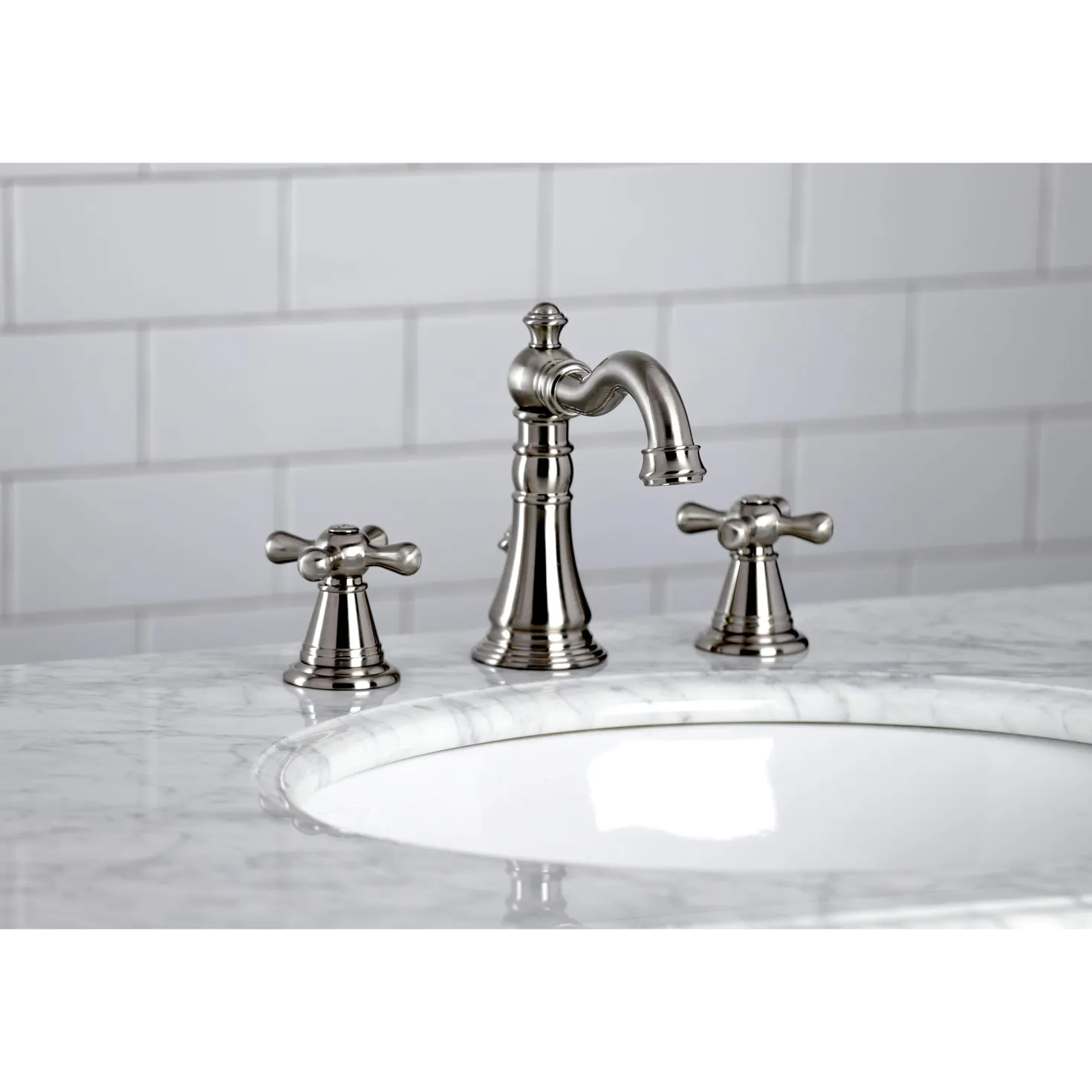 Kingston Brass Fauceture FSC197XAAX-P American Classic 8 in. Widespread Bathroom Faucet