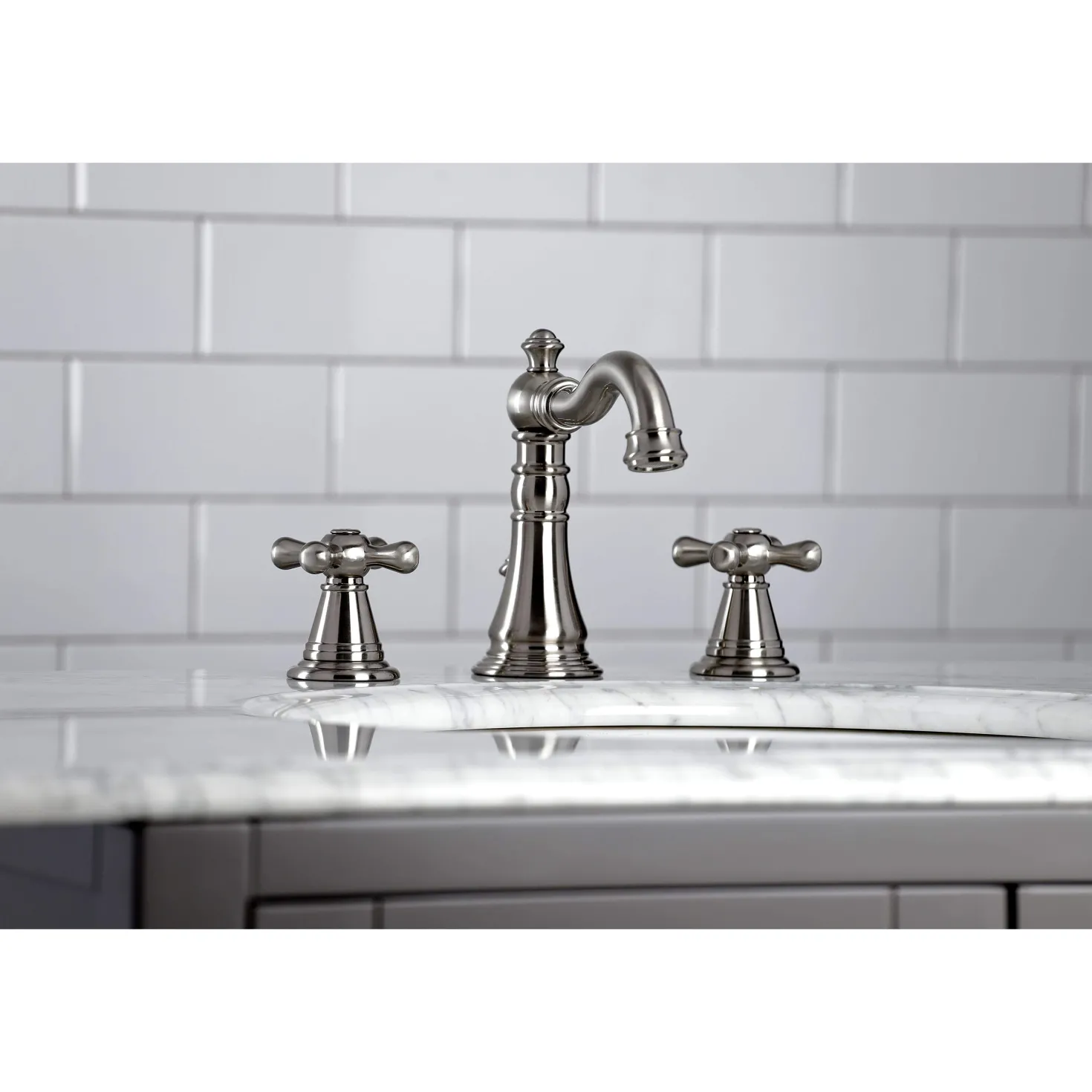 Kingston Brass Fauceture FSC197XAAX-P American Classic 8 in. Widespread Bathroom Faucet