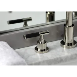 Kingston Brass Fauceture FSC892XCKL-P Kaiser Widespread Bathroom Faucet with Brass Pop-Up