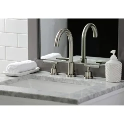 Kingston Brass Fauceture FSC892XCKL-P Kaiser Widespread Bathroom Faucet with Brass Pop-Up