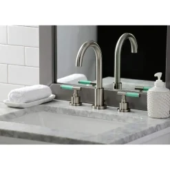 Kingston Brass Fauceture FSC892XCKL-P Kaiser Widespread Bathroom Faucet with Brass Pop-Up